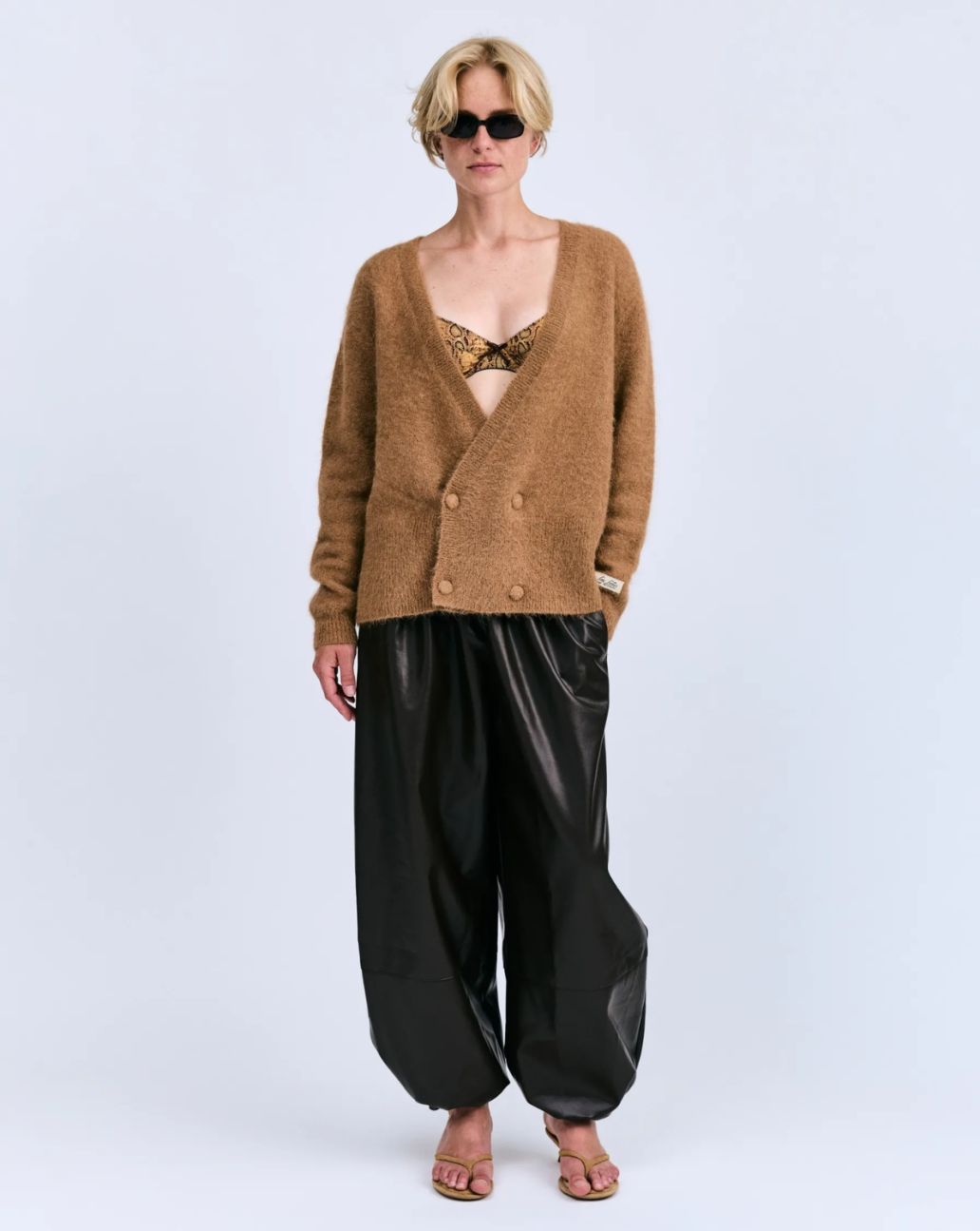 Love Stories Iris Comfy Buttoned Cardigan Brown