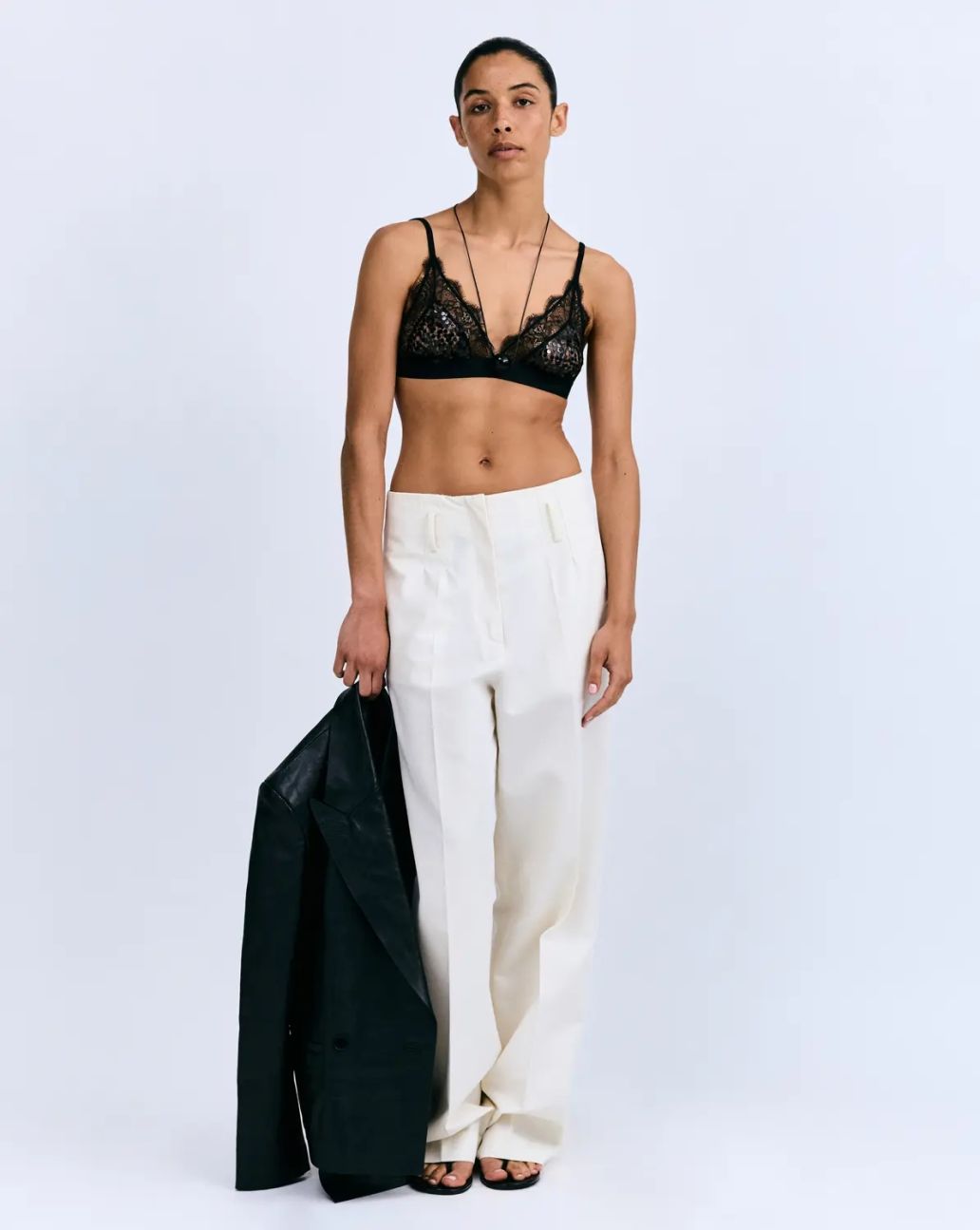 Love Stories Love Lace Triangle Bralette Black