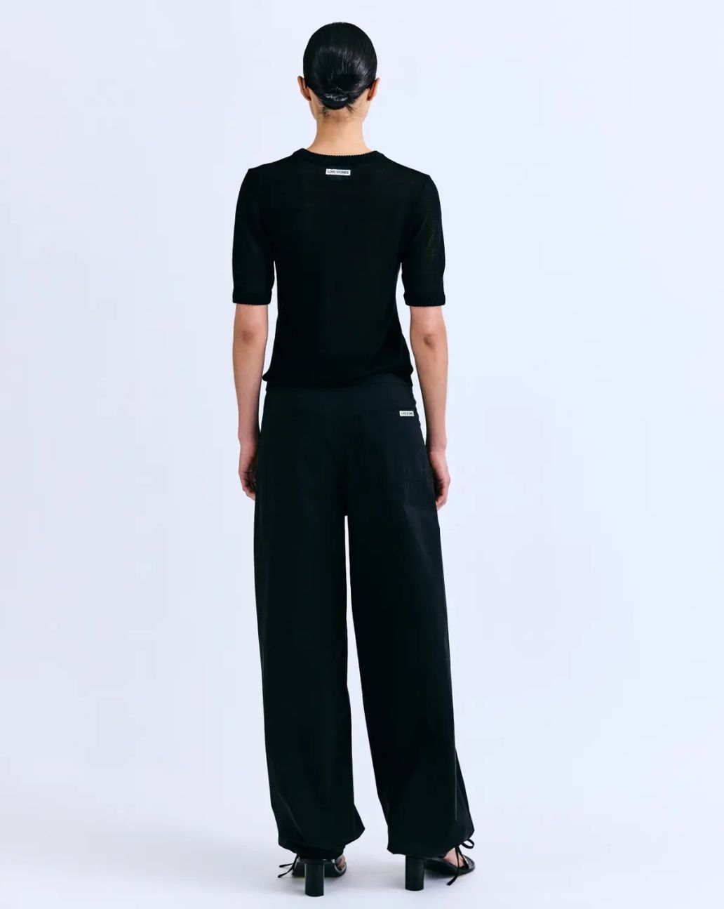 Love Stories Lenny Transparent Knit Tee Zwart