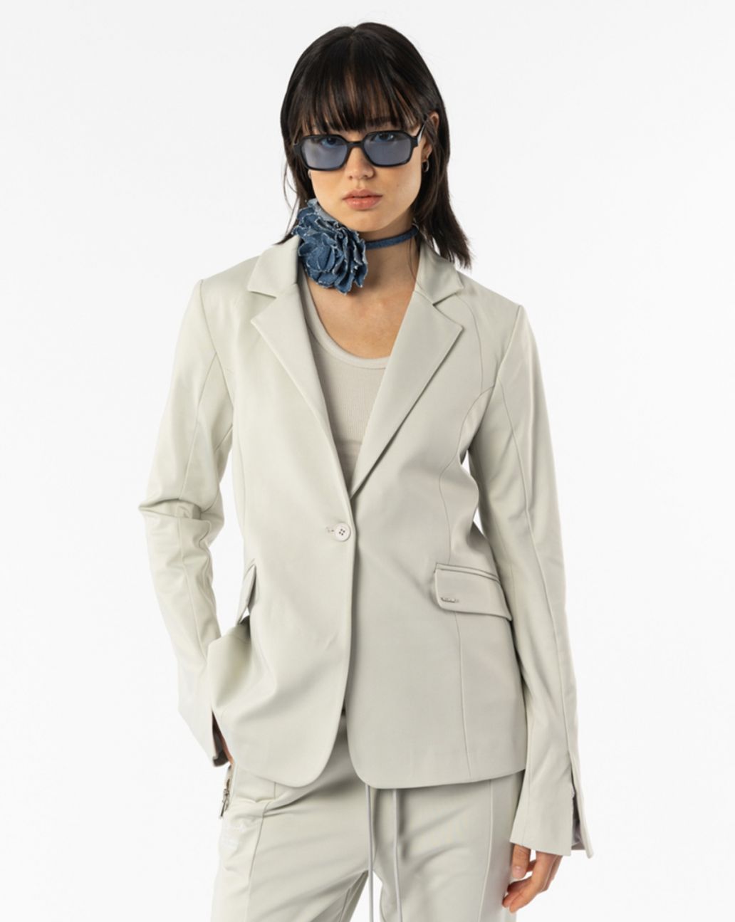 Elias Rumelis Lysann Pearl Grey Blazer