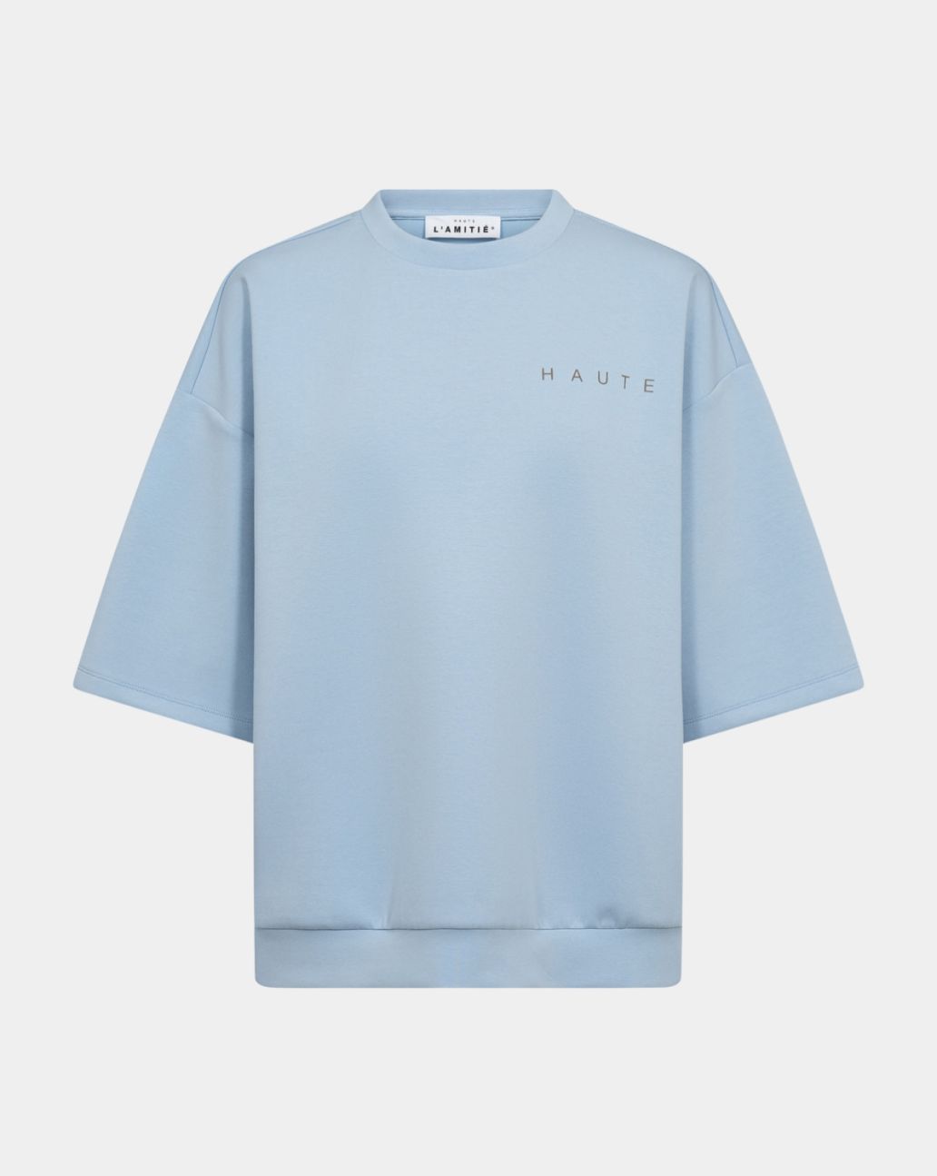 Haute L'Amitié Maxi Split SS Logo Sweat Pale Blue
