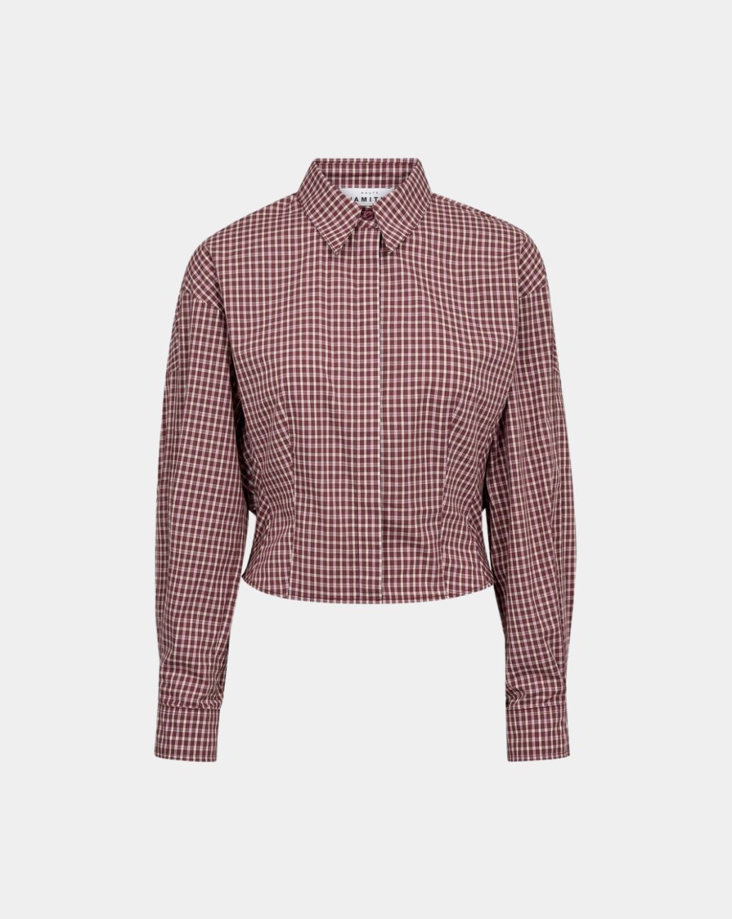 Haute L'Amitié Musa Check Smock Shirt Wine
