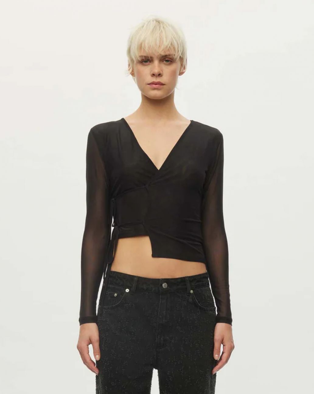Oval Square Christy Blouse Black