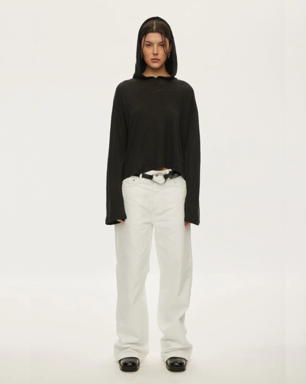 Oval Square Palma Hood LS Tee Zwart