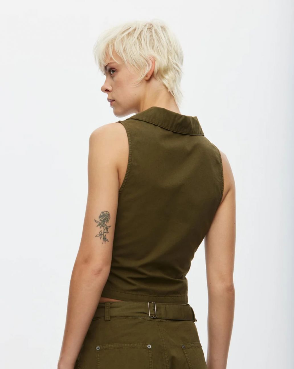 Oval Square Pete Top Olive