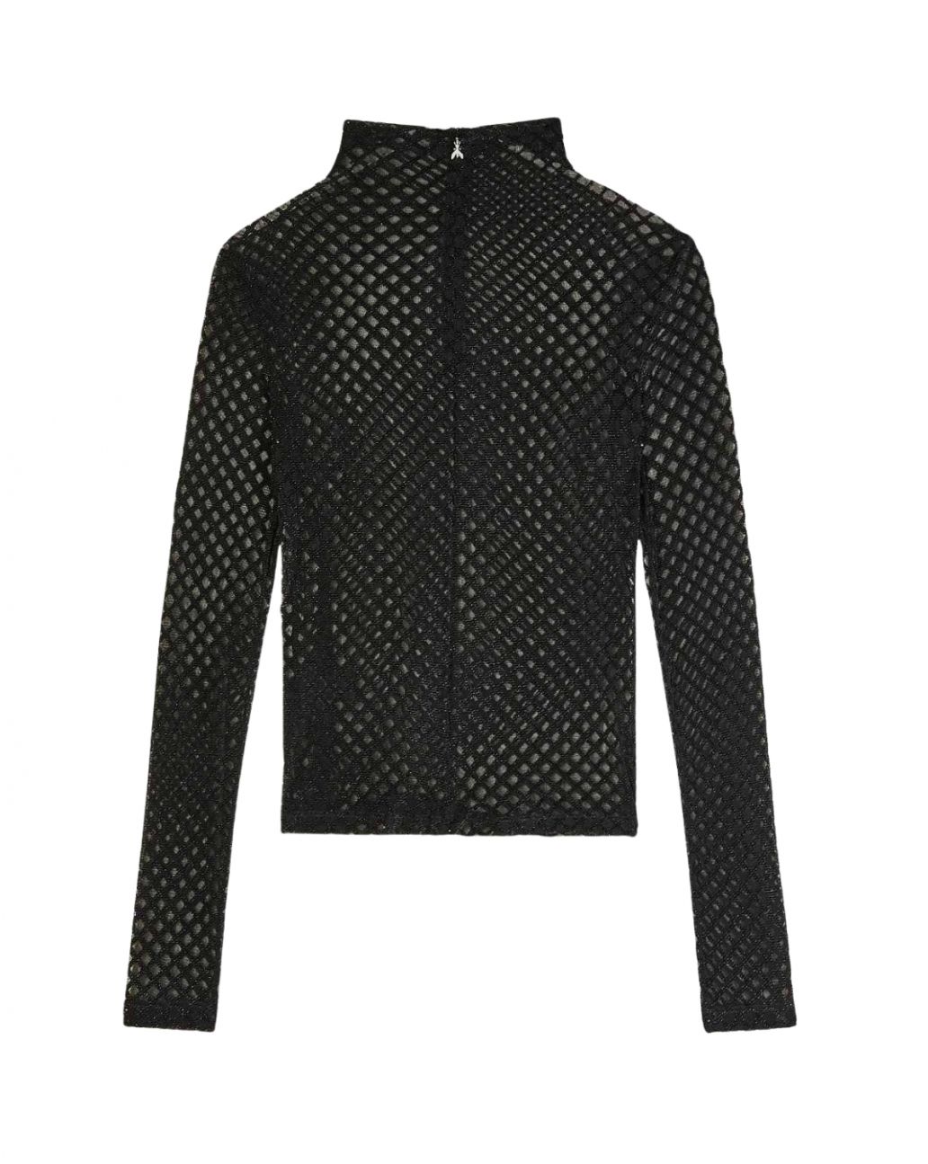 Patrizia Pepe Mesh Turtleneck Zwart