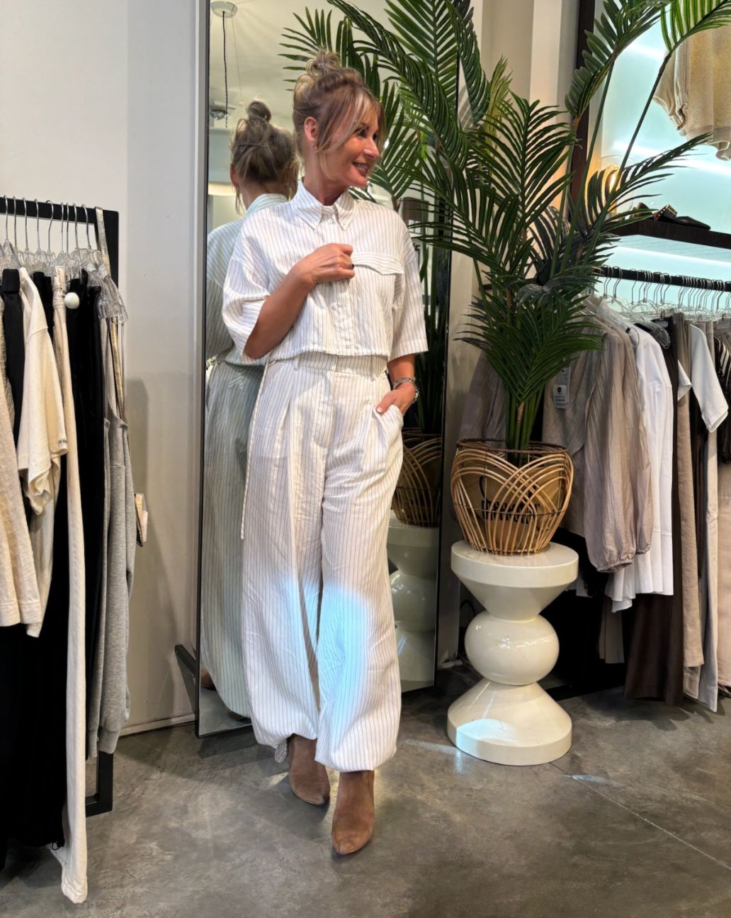 Patrizia Pepe Cropped Shirt White 2C1714 A766