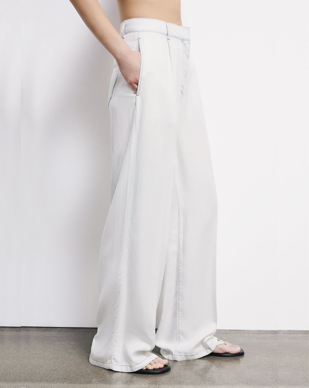 Patrizia Pepe Wide Leg Tencel Denim Broek 