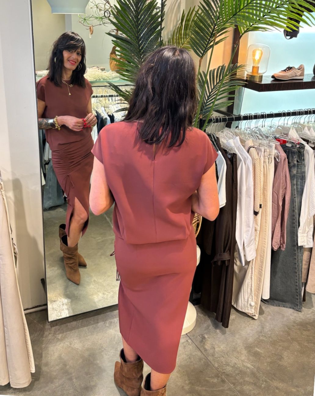 Patrizia Pepe Rok Roodbruin 8G0530 A701