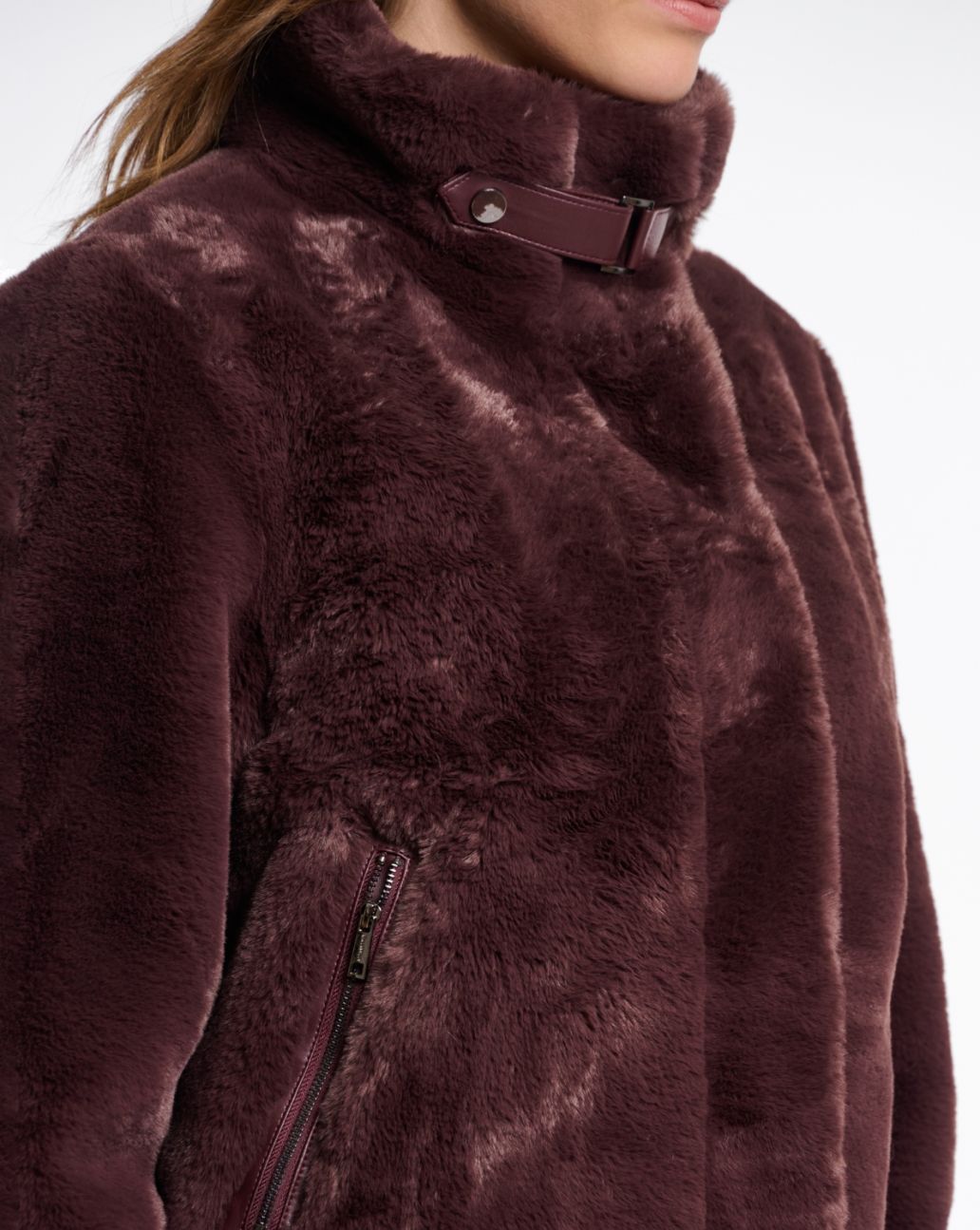 Rino&Pelle Ambra Fake Fur Jas Chocolate Bean