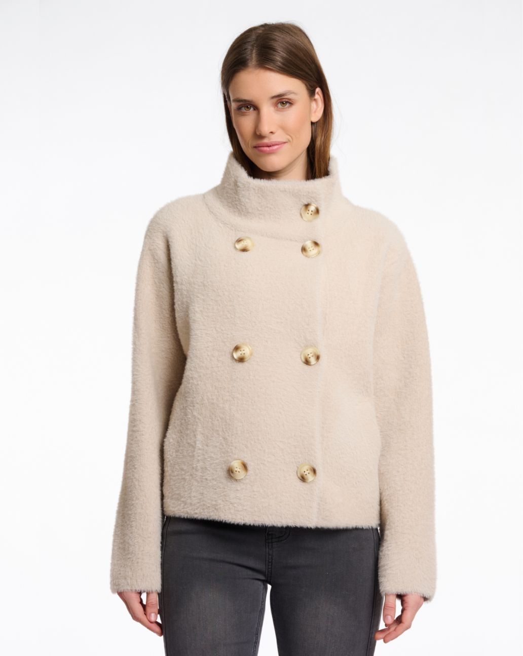 Rino&Pelle Beth Double Breasted Jacket Stone