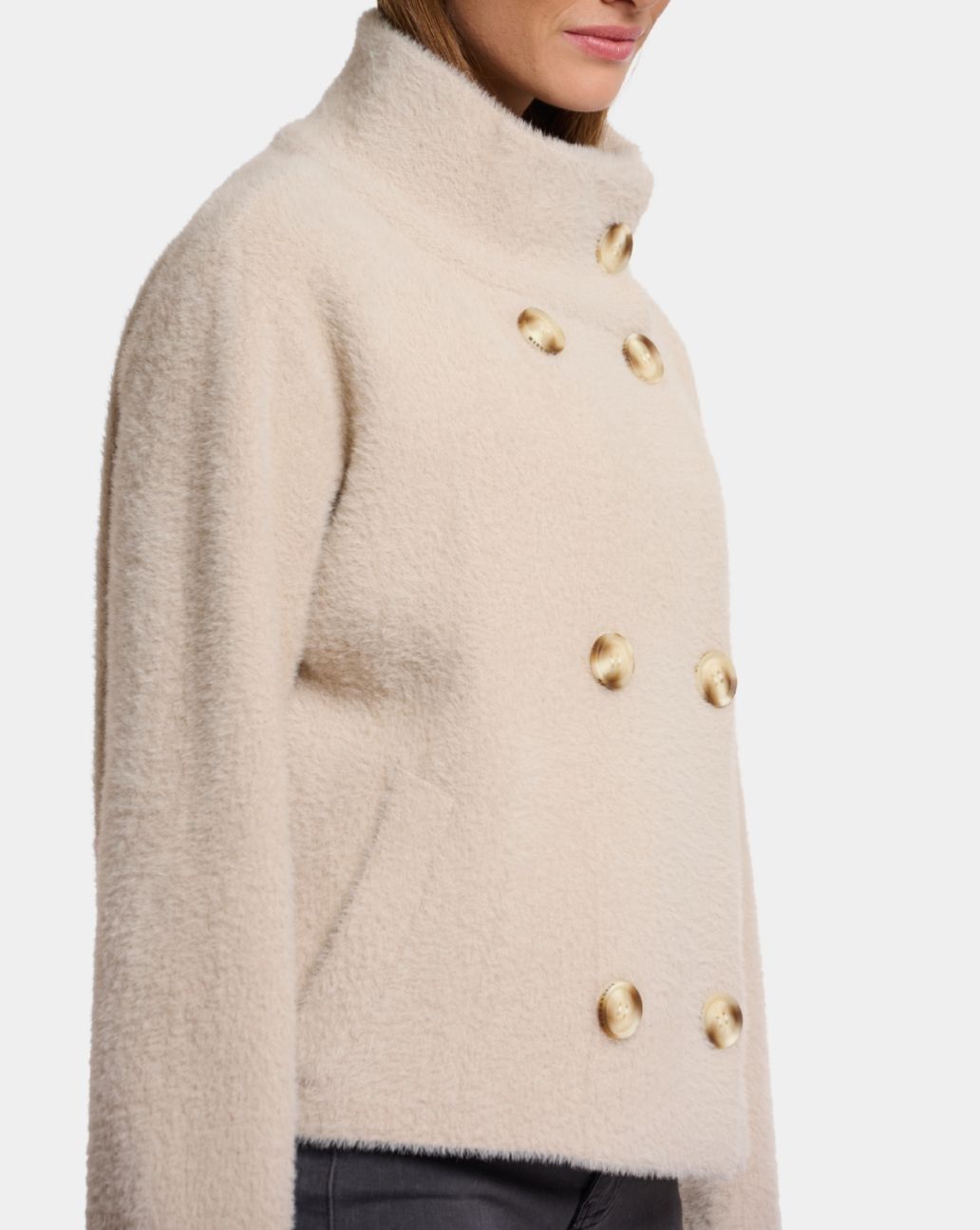 Rino&Pelle Beth Short Double Breasted Jacket Stone