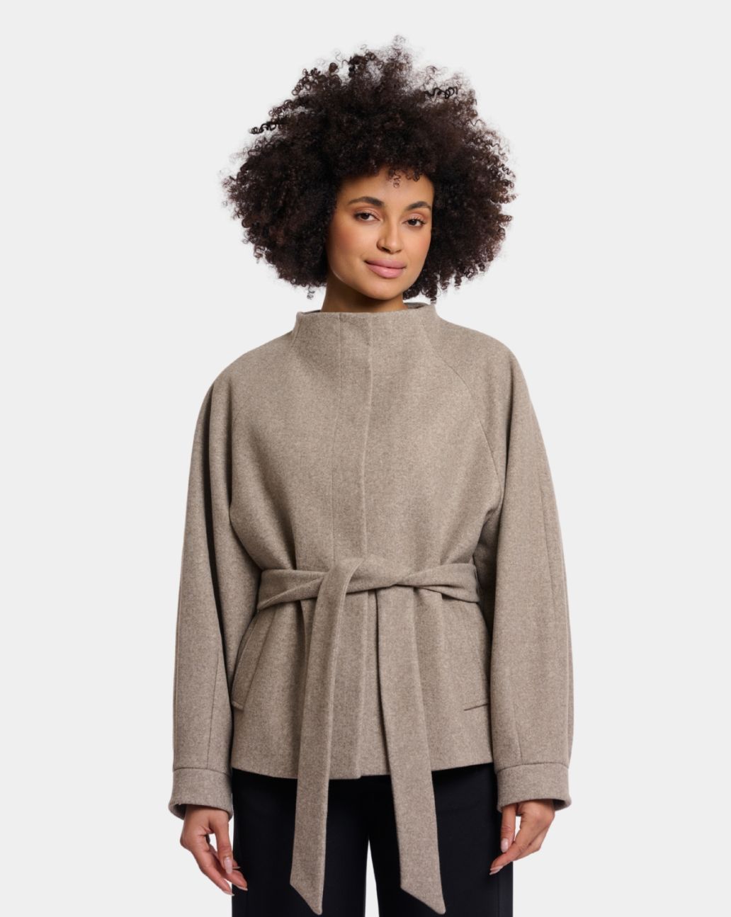 Rino&Pelle Cornelia Toffee Melange korte jas