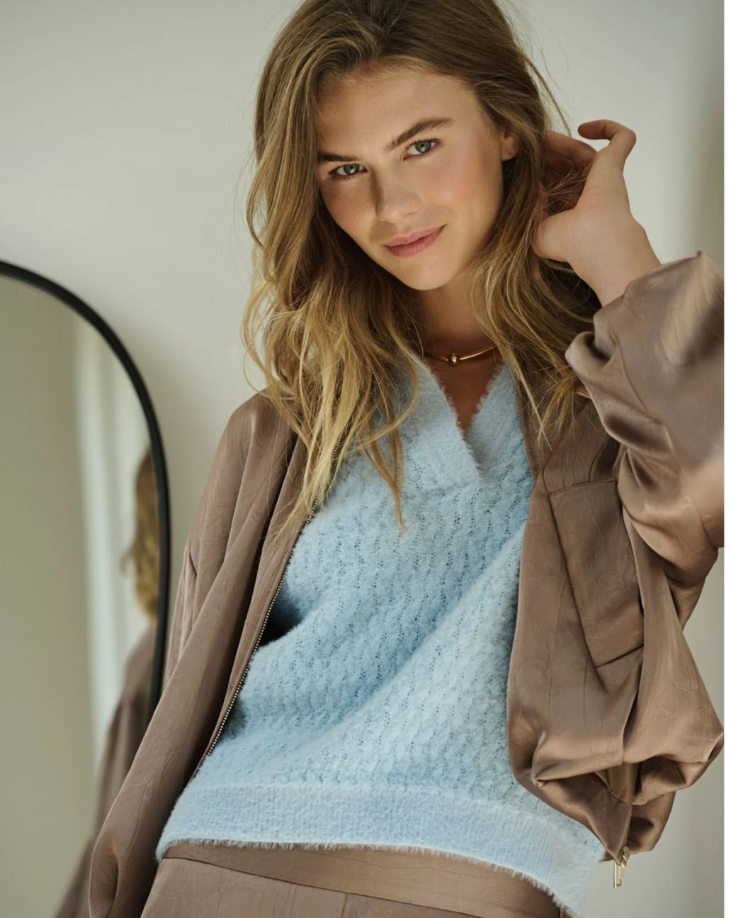 Rino&Pelle Flore Bomber Jacket Slate Bark