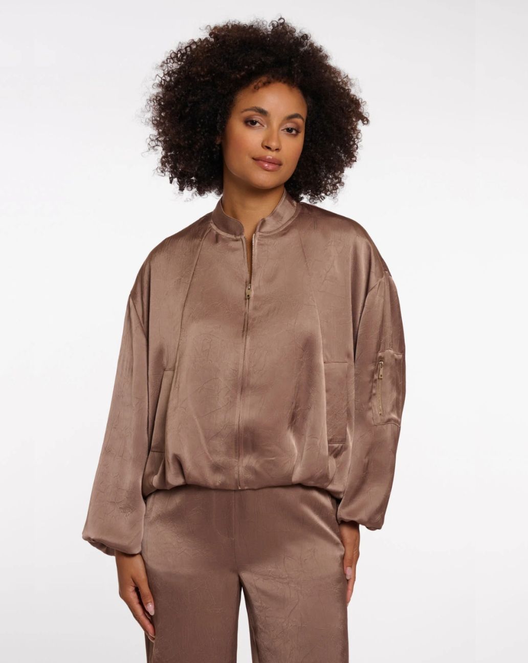 Rino&Pelle Flore Bomber Jacket Slate Bark