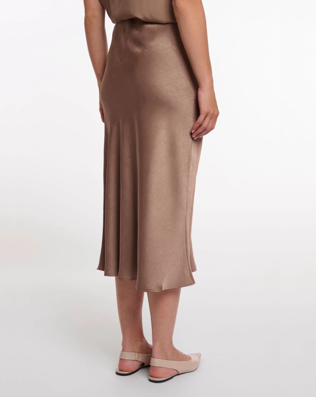 Rino&Pelle Jailey Midi Rok Slate-Bark Bruin