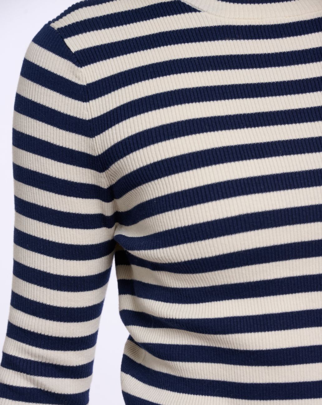 Rino&Pelle Mani Slim Fit Pullover Navy Birch Strip