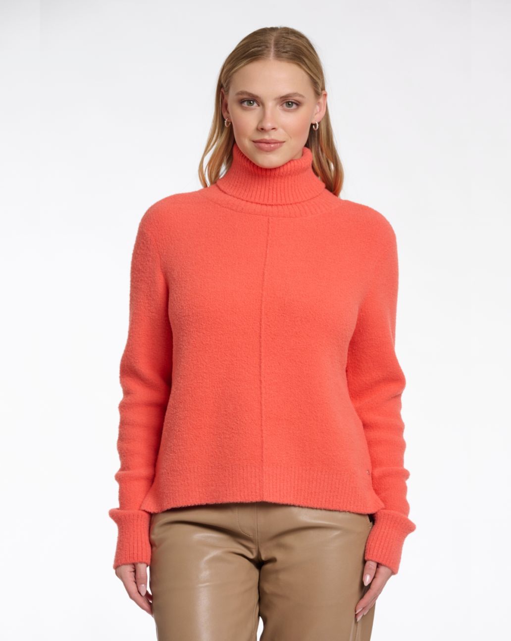 Rino&Pelle Noor Turtleneck Sweater Bright Coral