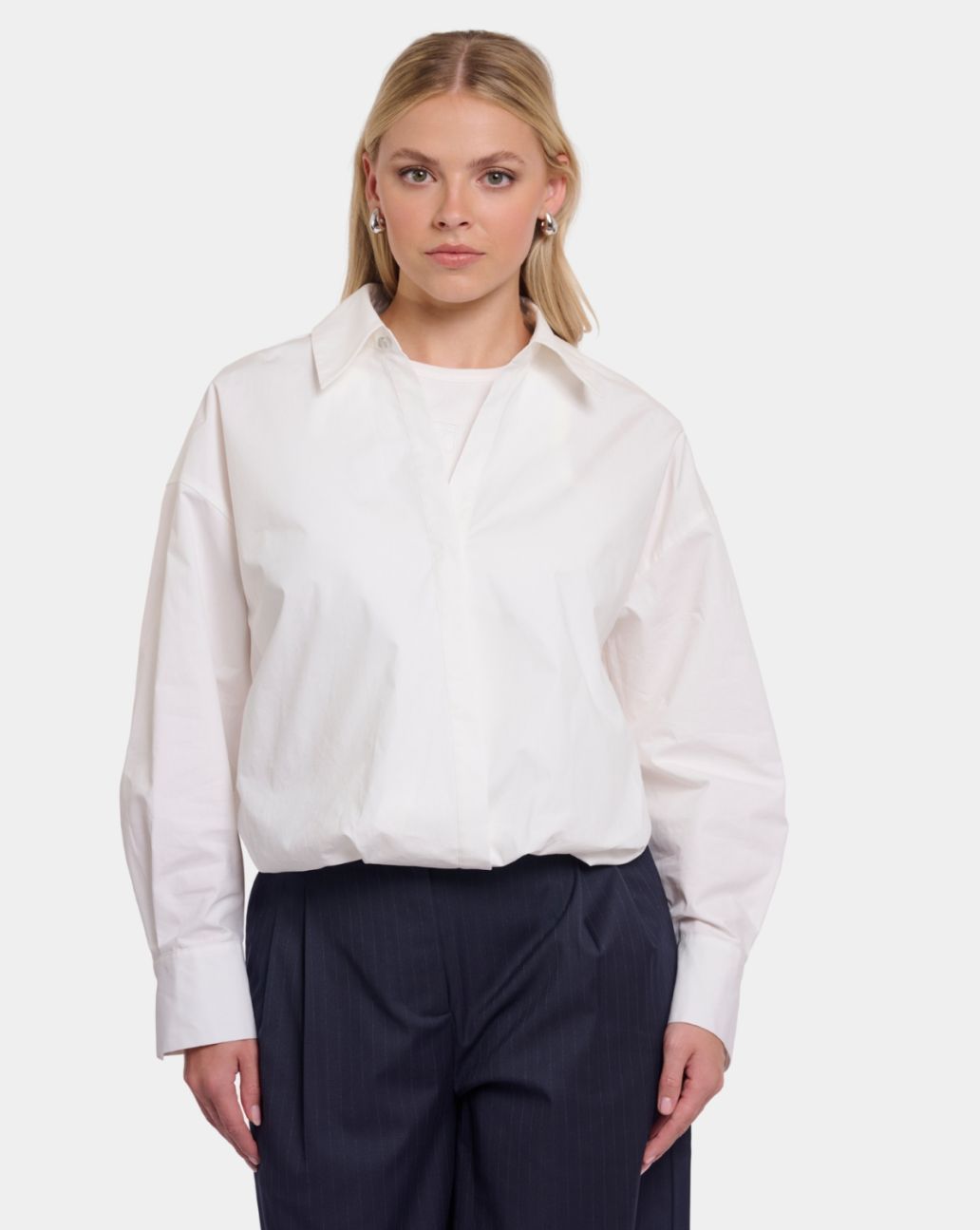 Rino&Pelle Nio Wrap Blouse White with innertop