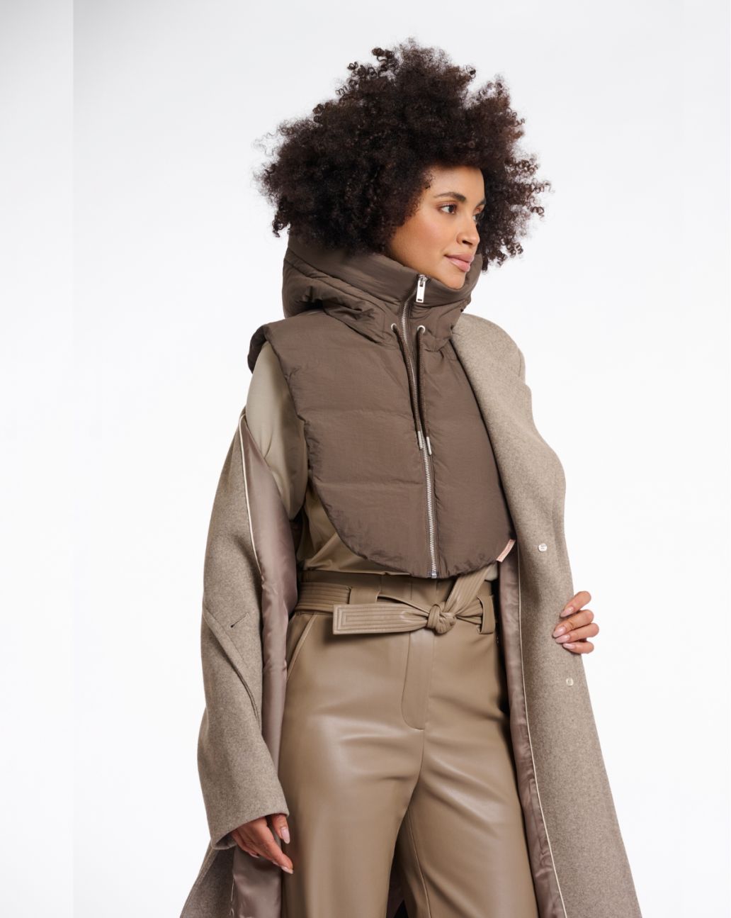 Rino&Pelle Tabita Padded Bib Dark Toffee-O.S