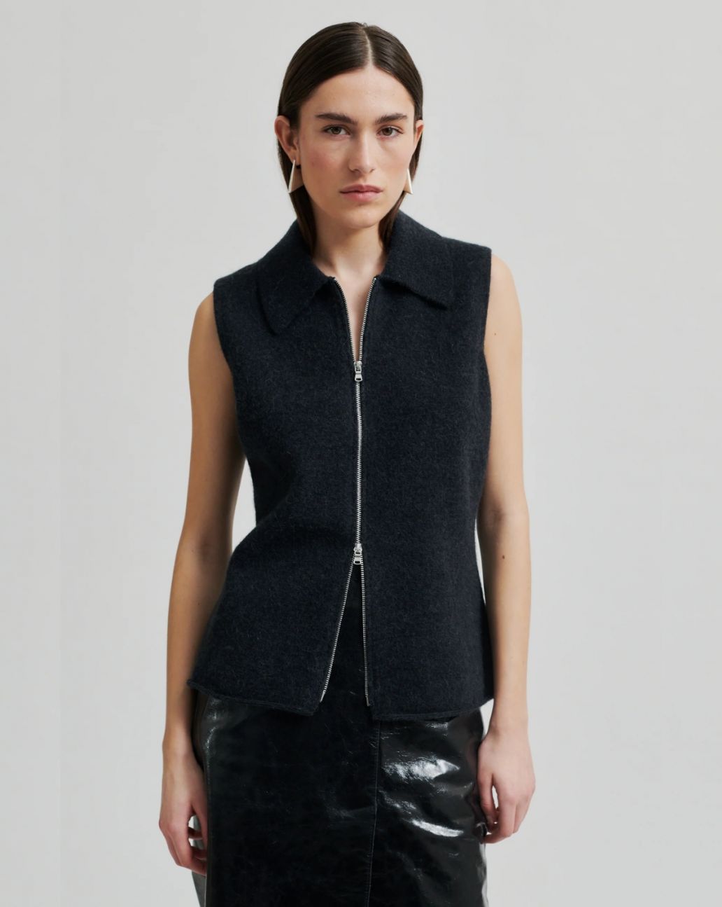 Second Female Aware Knit Zip Vest