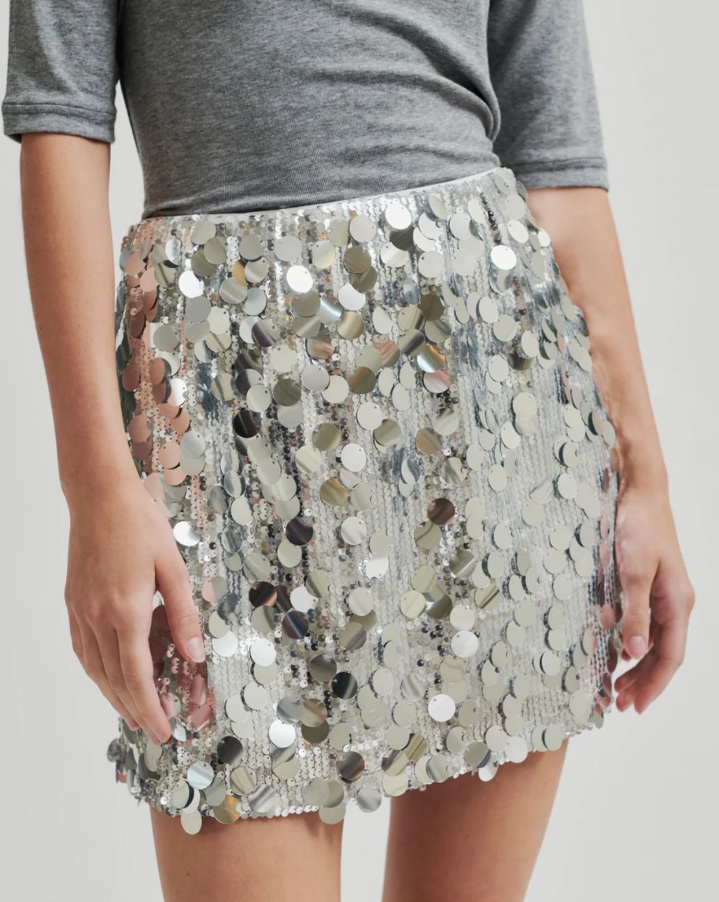 Second Female Audra Short Skirt Zilver