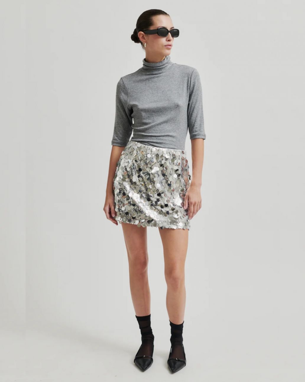 Second Female Audra Short Skirt Zilver
