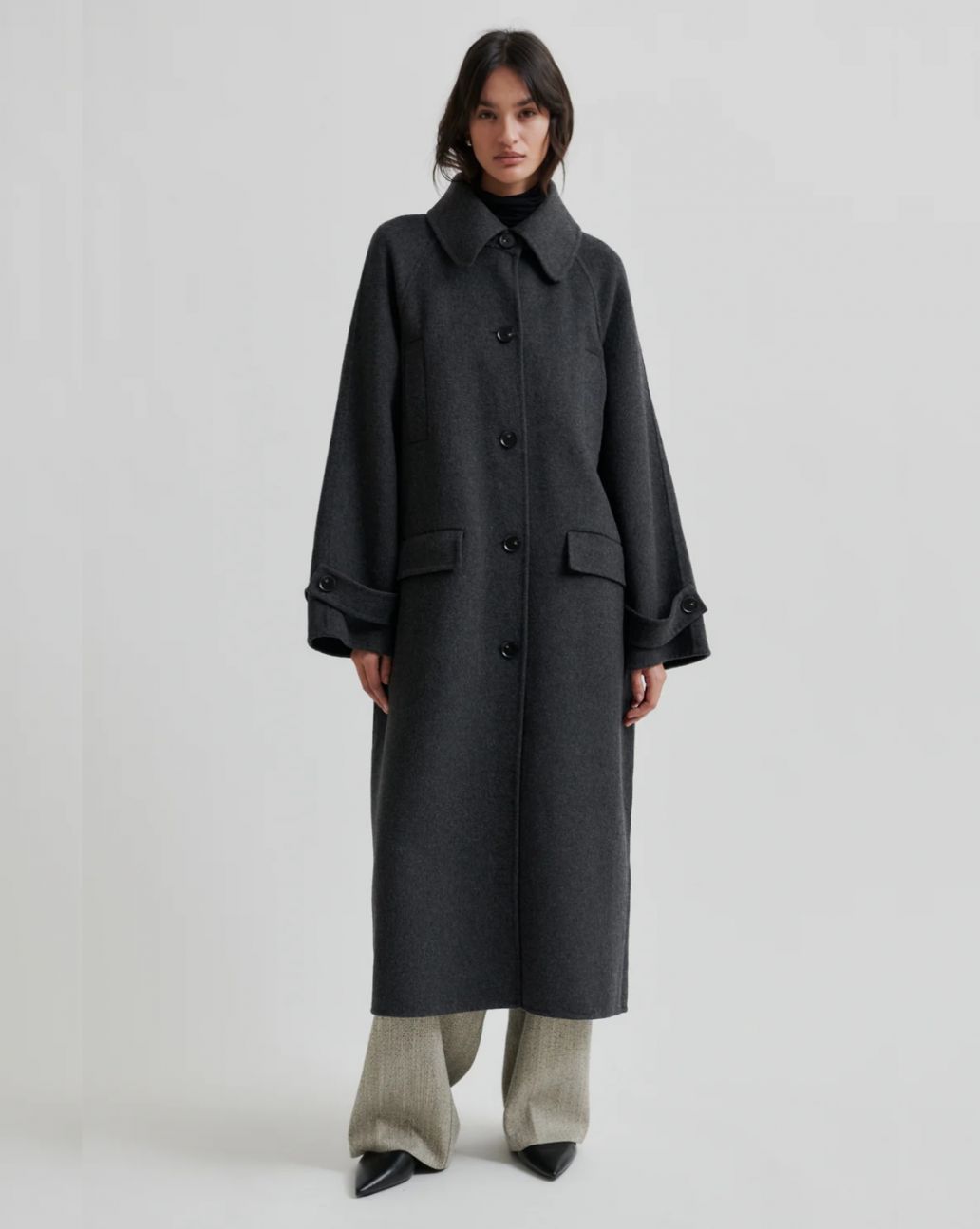 Second Female Walance Fall Coat Dark Grey 