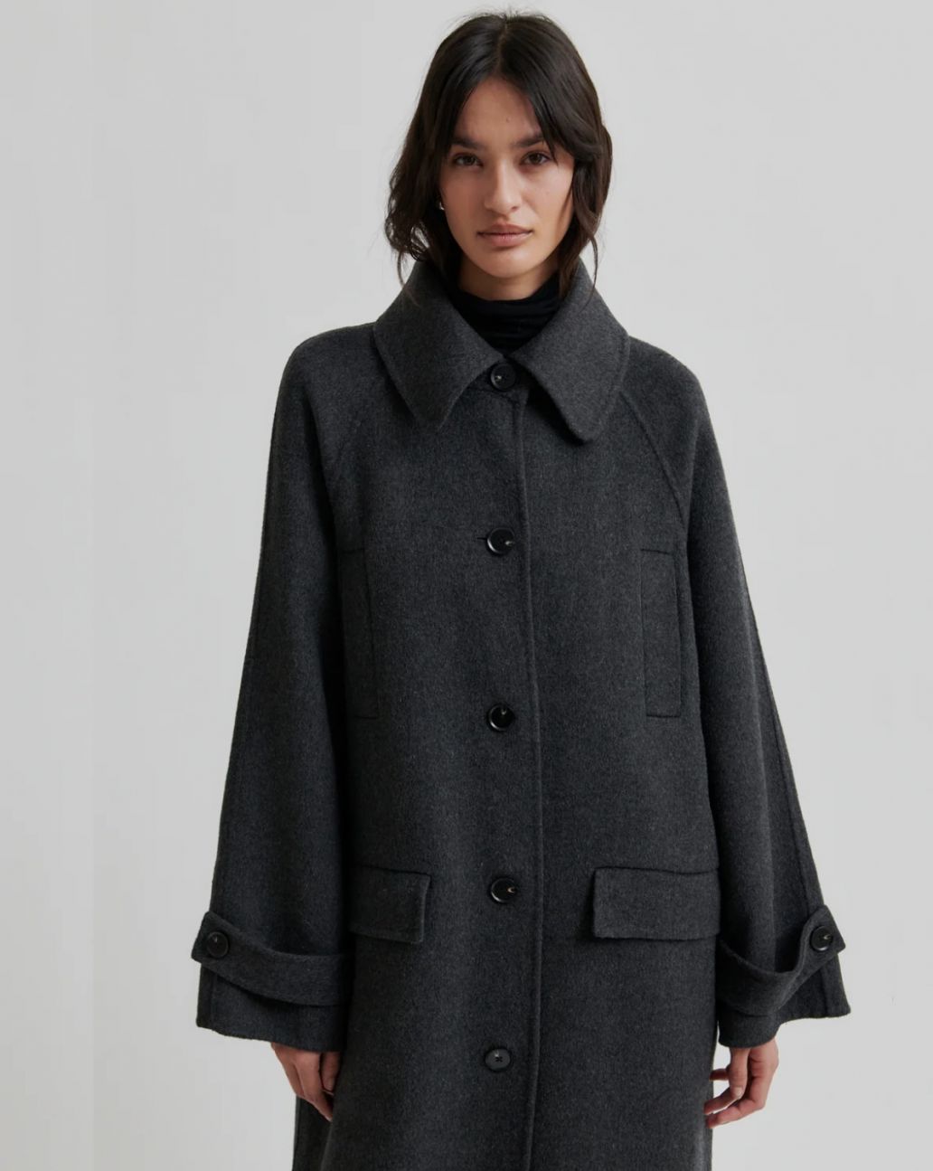 Second Female Walance Fall Coat Dark Grey 
