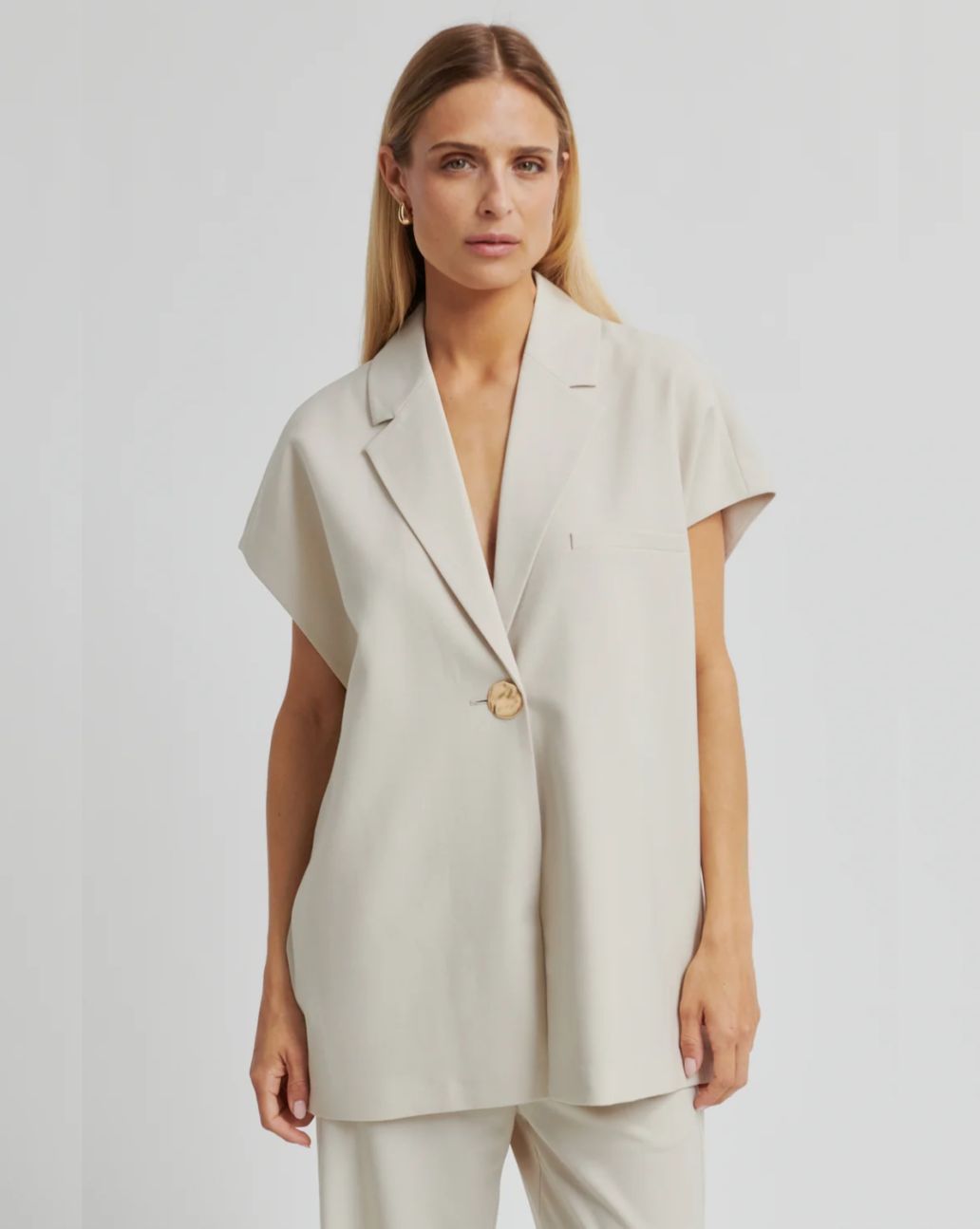 Second Female Blanca Waistcoat Soft Beige