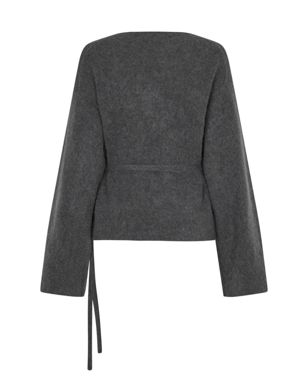Second Female Brook Knit Wrap Cardigan Ash 