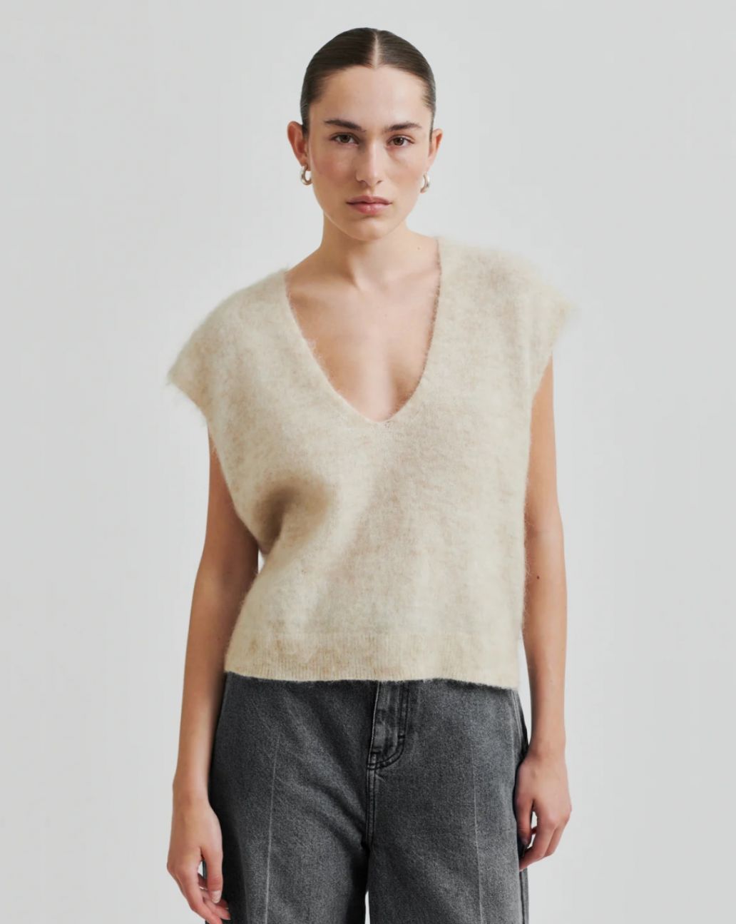 Second Female Camryn Knit Vest Sand 