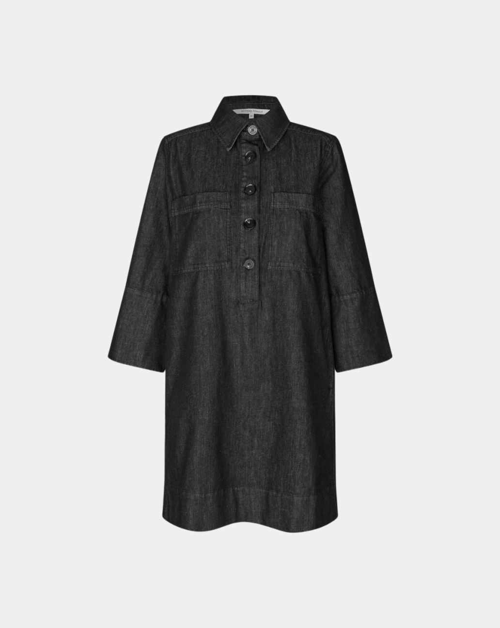 Second Female Dera Denim New Tunic Dress Black 