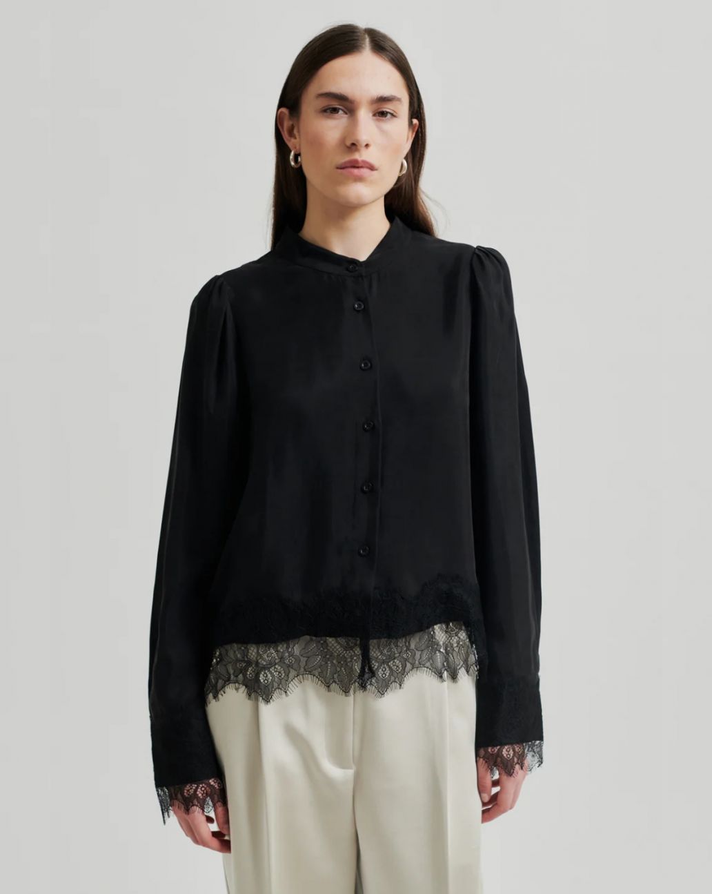 Second Female Esmae Lace Shirt Black