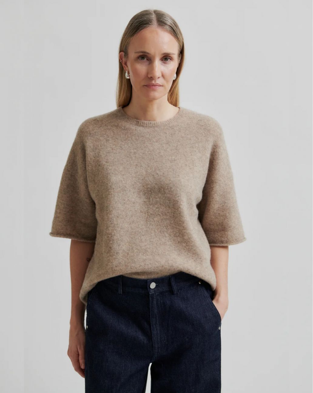 Second Female Selana Knit O-Neck Camel 