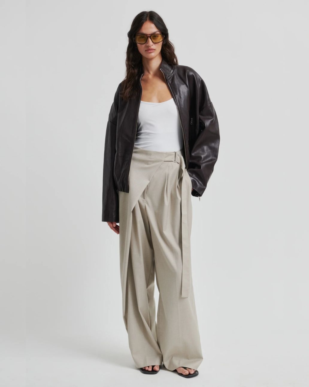 Second Female Sharo Wrap Trousers Roasted Cashew