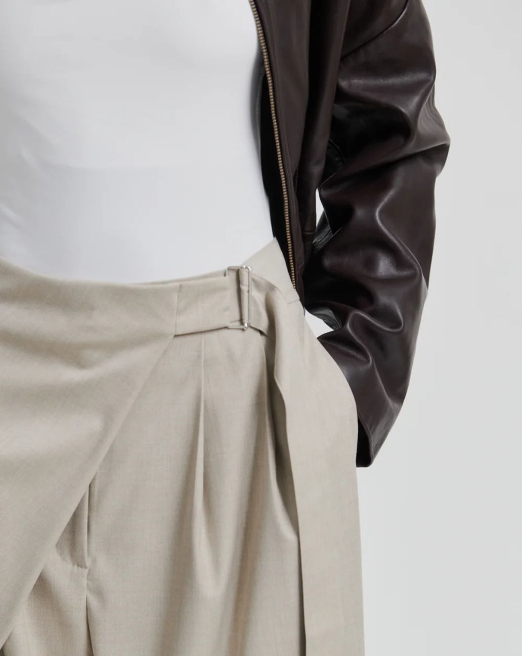 Second Female Sharo Wrap Trousers Roasted Cashew