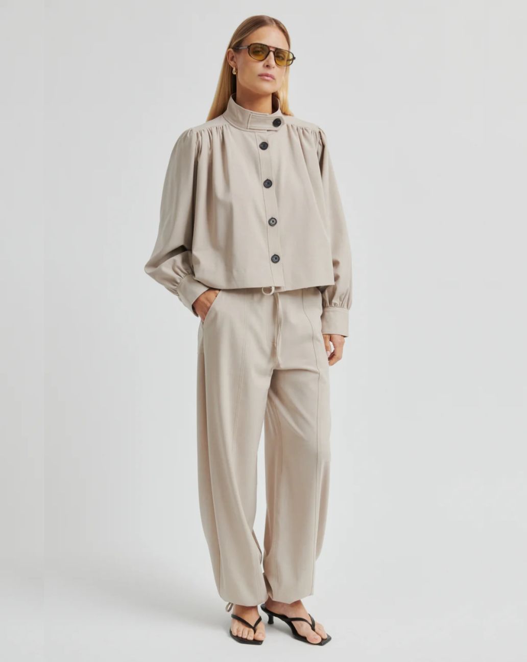 Second Female Zoie Cargo Trousers Light Beige Mela