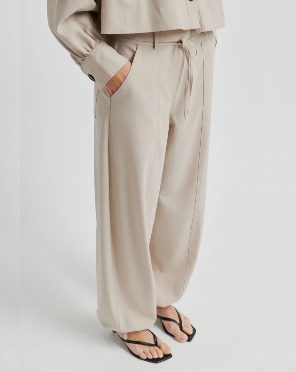 Second Female Zoie Cargo Trousers Light Beige Mela
