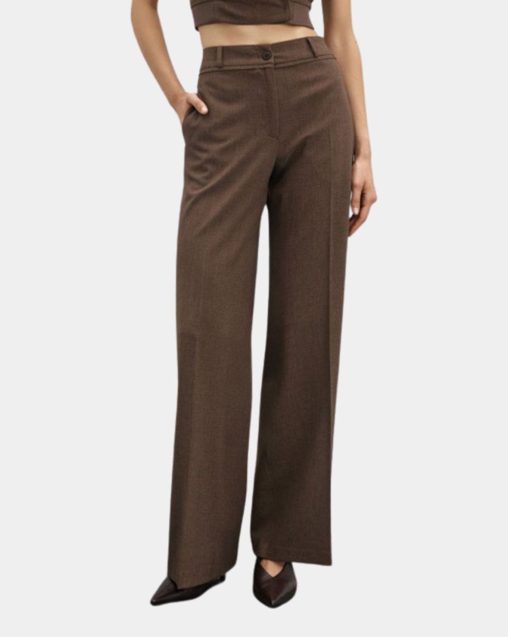 Access High-waisted pants Latte