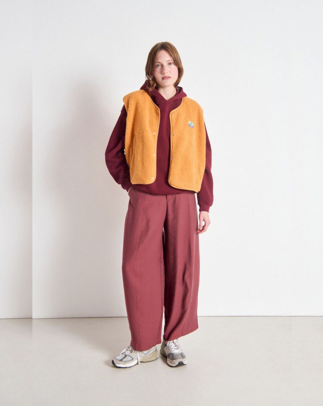 American Vintage Pantalon Lanow Cerisier