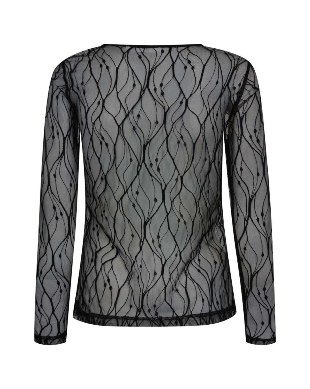 Co'Couture MercyCC Mesh O-Blouse Black
