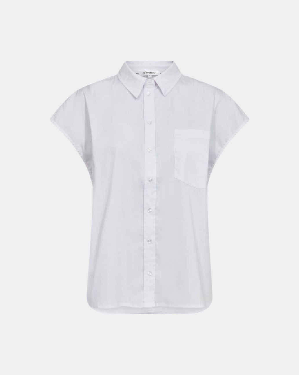 Co'Couture ElaraCC Slit Back SS Shirt Wit