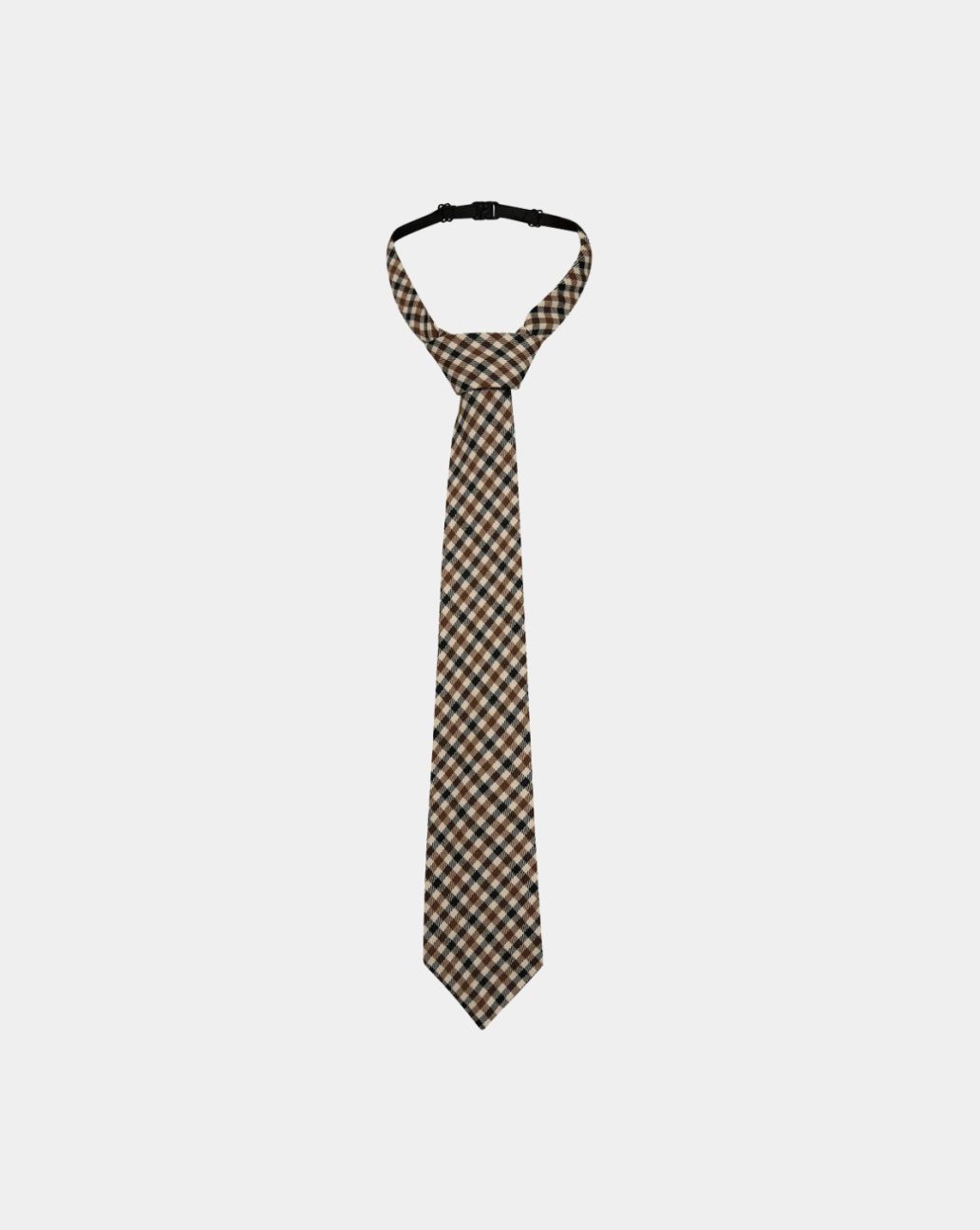 Haute L'Amite Check Tie Mocca Black Stropdas
-O.S