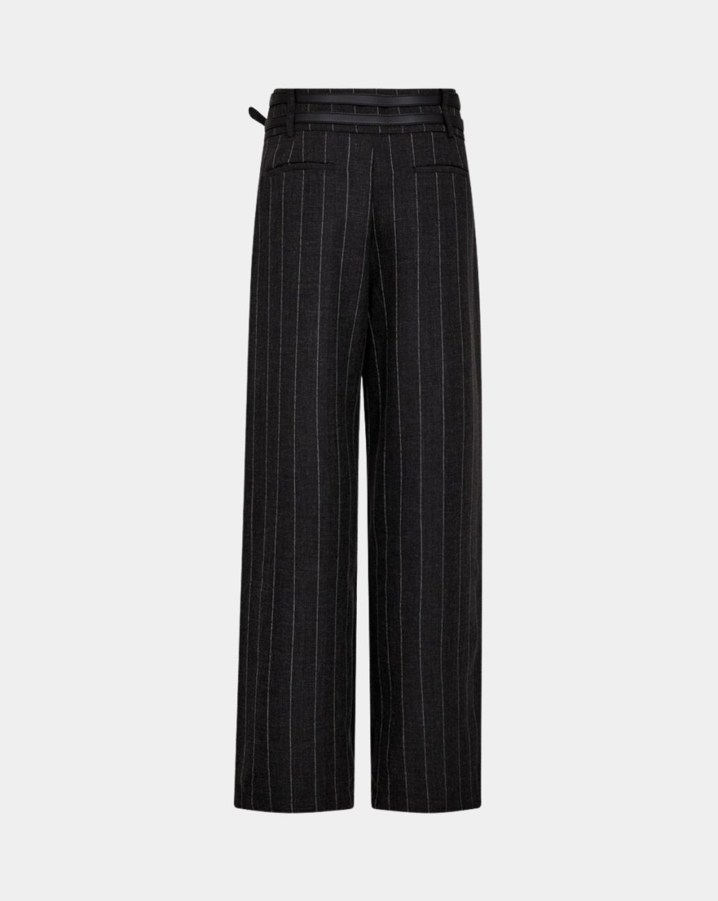 Haute L'Amite Ivanna Belt Pant Black Pinstripe Bro