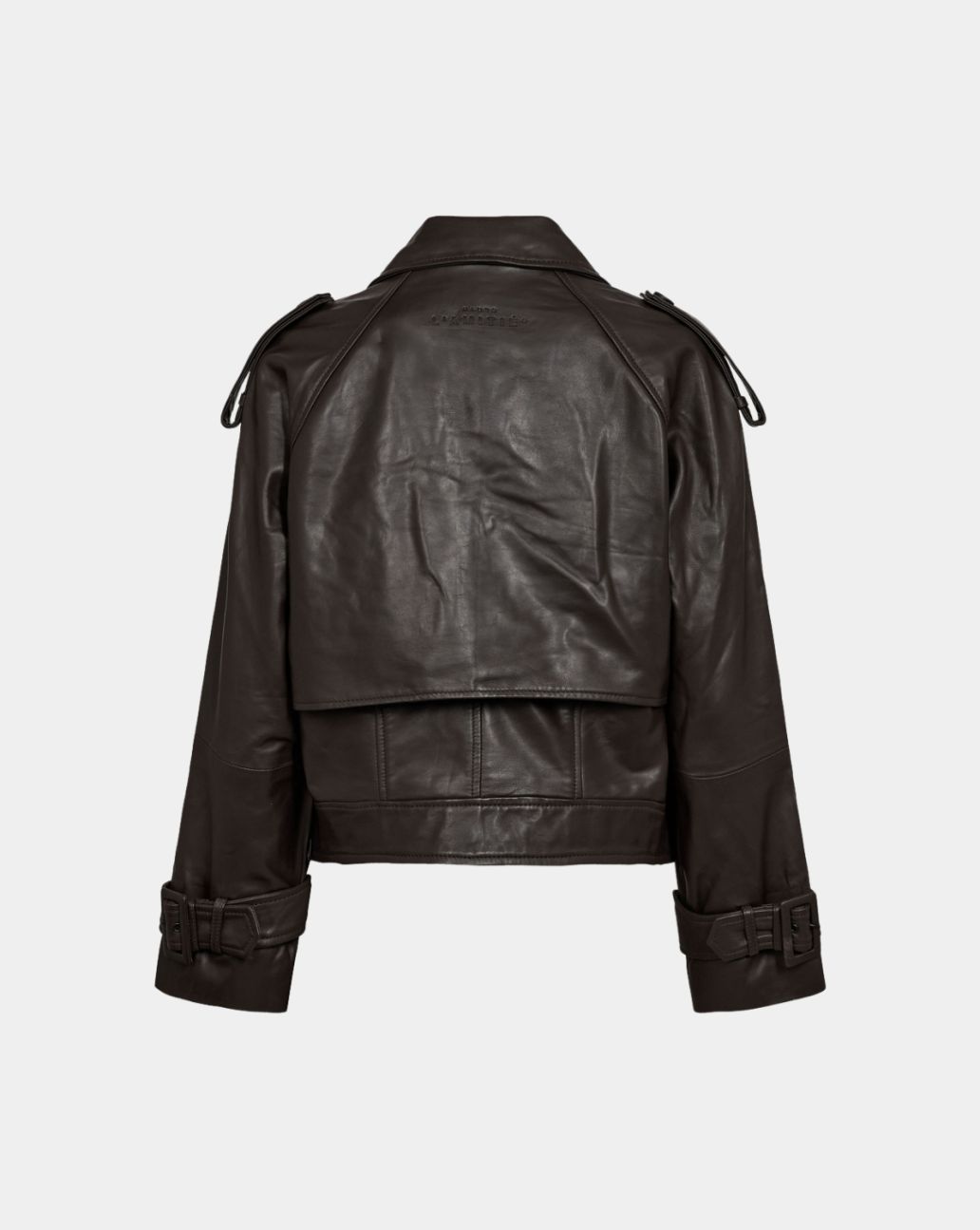 Haute L'amite Leather Trench Jacket Mocca