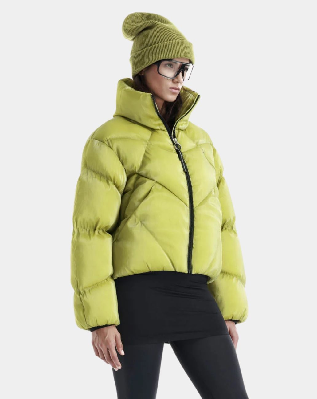 Krakatau NEBULA Short Puffer Jacket Wild Lime