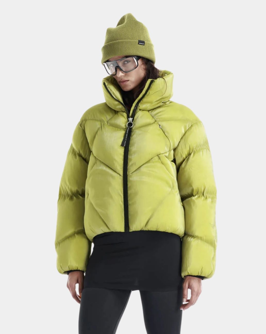 Krakatau NEBULA Short Puffer Jacket Wild Lime