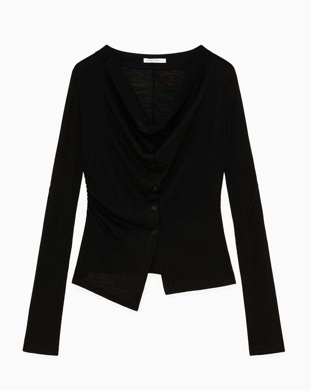 Patrizia Pepe Cardigan Asimmetrico Zwart
