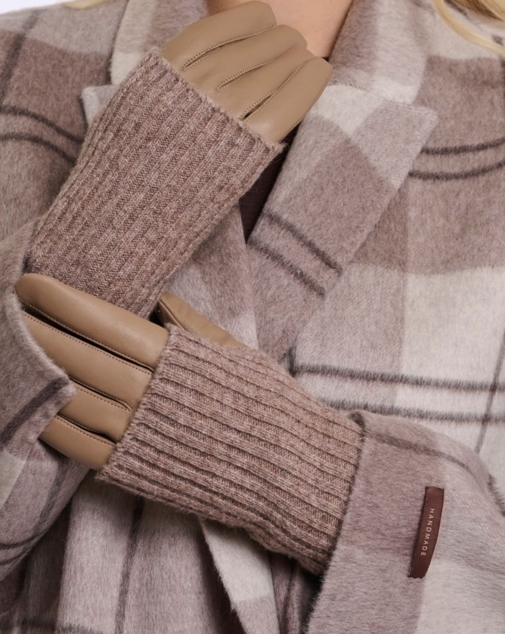 Rino&Pelle Infinity Leather Gloves Taupe 